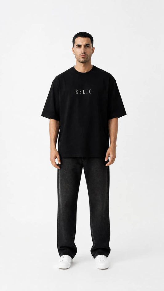 RELIC Black Oversized Tee