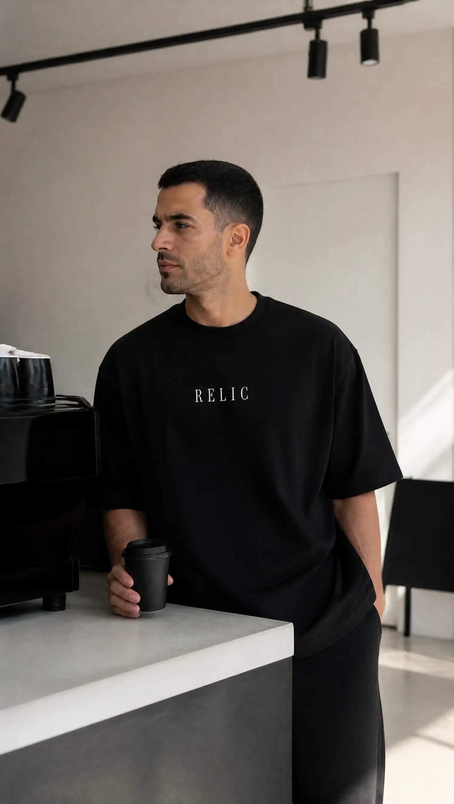RELIC Black Oversized Tee