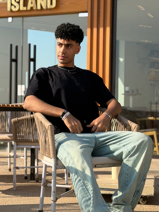 Plain Black Oversized Tee